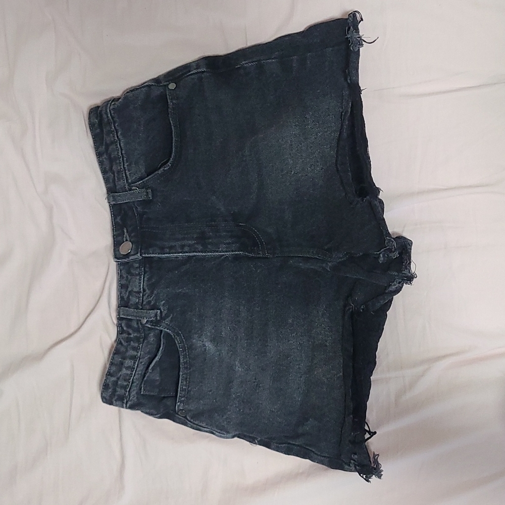 BP brand high waisted black distressed jean shorts